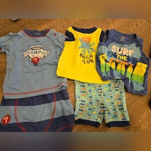 Champion Kids Surf Pajama Set - Blue and Yellow